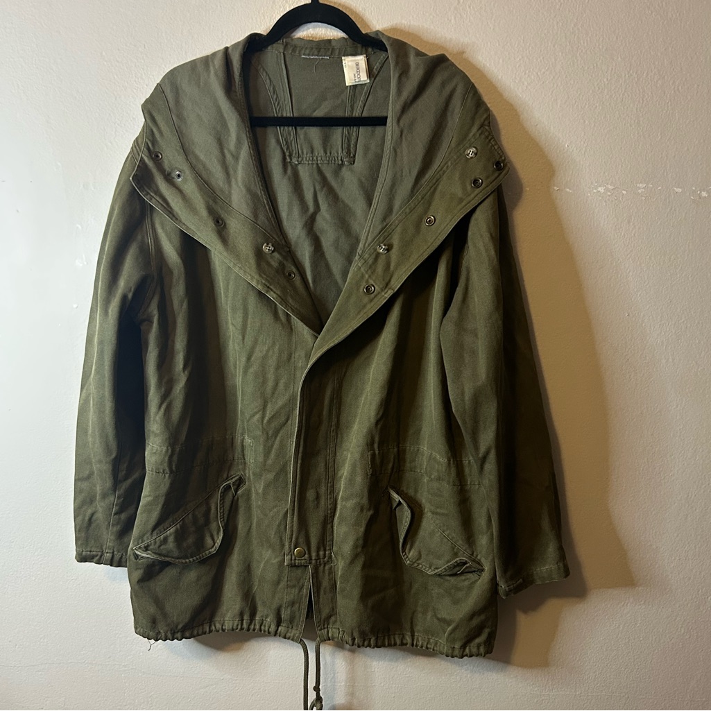 Bergdorf Gooman French Military Utility Silk Blend Jacket